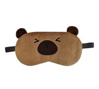 Masque de Sommeil pour Enfant Capybara Mignon, Doux et Duveteux en Soie, Masque pour les Yeux Animaux Cartoon pour Garçons et Filles en Voyage et pour Dormir