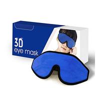 Masque de sommeil pour enfants avec lumière occultante - Masque en mousse à mémoire de forme profilée 3D - Couvre-yeux et masque de voyage - Bandeaux pour enfants, filles, garçons (bleu foncé)