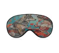 Masque de sommeil pour femme et loup, doux et confortable, masque rembourré pour les yeux avec bande réglable pour un repos profond, voyage, travail