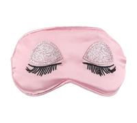 Masque de Sommeil pour Femmes, Style Cils Longs, Rose, Léger | Tissu Imitation Soie, Paillettes Discrètes, Usage Voyage ou Maison, Couverture Totale et Toucher Ultrasouple