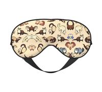 Masque de sommeil pour furet poilu, lisse, doux, réglable, masque pour les yeux pour le repos et les voyages
