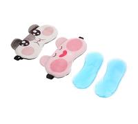 Masque de Sommeil pour Garçon Fille 2 Pièces, Cache-œil Léger Ajustable | Coton et Pvc, Bandes Élastiques, Coupe Profilée, Usage Bureau et Sieste, Coloris Simple