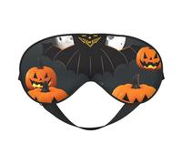 Masque de sommeil pour Halloween avec imprimé lune chauve-souris citrouille extérieur intérieur voyage camping méditation yoga travail respirant