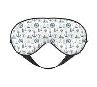Masque de sommeil pour homme et femme avec boucle réglable, motif ancre de navigation, masque de voyage, masque de sommeil confortable pour homme et femme