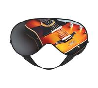 Masque de sommeil pour homme et femme avec imprimé guitare musicale, 100 % occultant, sans pression sur les yeux, doux et respirant