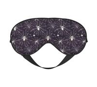 Masque de sommeil pour homme et femme - Boucle réglable en toile d'araignée blanche - Masque de voyage occultant - Bandeau de sommeil confortable pour homme et femme - Bandeau amusant pour jeux de