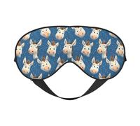 Masque de sommeil pour homme et femme - Boucle réglable - Imprimé âne amusant - Bleu - Masque de voyage pour dormir - Masque de sommeil confortable pour homme et femme - Bandeau amusant pour jeux de