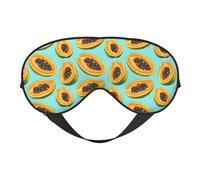Masque de sommeil pour homme et femme - Boucle réglable - Imprimé papaye vive - Masque de voyage occultant - Bandeau de sommeil confortable pour homme et femme - Bandeau amusant pour jeux de fête