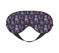 Masque de sommeil pour homme et femme - Boucle réglable - Imprimé Pitbull néon - Masque de voyage pour dormir - Masque de sommeil confortable pour homme et femme - Bandeau amusant pour jeux de fête