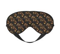 Masque de sommeil pour homme et femme - Boucle réglable - Imprimé tigre steampunk - Masque de voyage occultant - Bandeau de sommeil confortable pour homme et femme - Bandeau amusant pour jeux de fête