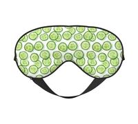 Masque de sommeil pour homme et femme - Boucle réglable - Tranches de concombre lumineuses imprimées - Masque de voyage occultant - Bandeau de sommeil confortable pour homme et femme - Bandeau amusant