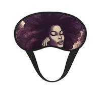 Masque de sommeil pour homme et femme - Cheveux africains noirs - Occultant - Pour le sommeil et la relaxation - Zéro pression nocturne - Doux et respirant - Pour voyage, travail de nuit, sieste