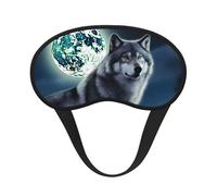 Masque de sommeil pour homme et femme, doux et confortable, masque de sommeil occultant pour voyage, yoga, sieste, travail, loup sous la lune