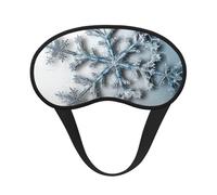 Masque de sommeil pour homme et femme, doux et confortable, masque de sommeil occultant pour voyage, yoga, sieste, travail, flocon de neige transparent