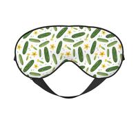 Masque de sommeil pour homme et femme - Fleur de concombre - Boucle souple réglable - Masque de sommeil pour homme et femme - Bandeau amusant pour jeux de fête