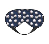 Masque de sommeil pour homme et femme - Imprimé baseball moderne blanc - Boucle réglable - Masque de sommeil occultant et confortable pour homme et femme - Bandeau amusant pour jeux de fête