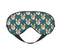 Masque de sommeil pour homme et femme - Joli masque de sommeil avec boucle réglable, motif husky, masque de sommeil pour homme et femme, masque de sommeil confortable pour homme et femme, bandeau