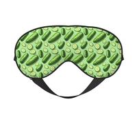 Masque de sommeil pour homme et femme - Joli motif concombre avec boucle réglable - Masque de sommeil occultant et confortable pour homme et femme - Bandeau amusant pour les jeux de fête