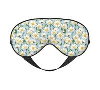 Masque de sommeil pour homme et femme - Marguerite blanche réglable avec boucle douce - Masque de sommeil occultant pour homme et femme - Bandeau amusant pour jeux de fête