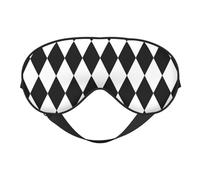 Masque de sommeil pour homme et femme - Masque de sommeil avec boucle souple réglable en strass noirs et blancs pour voyage, masque de sommeil pour homme et femme, bandeau amusant pour jeux de fête