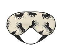 Masque de sommeil pour homme et femme - Masque de sommeil classique simple et cool noir doux pour voyage - Masque de sommeil avec boucle réglable pour homme et femme - Bandeau amusant pour jeux de