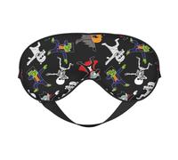 Masque de sommeil pour homme et femme - Masque de sommeil doux pour les yeux de maman zombie squelette pour voyage, masque de sommeil occultant, boucle réglable, bandeau amusant pour les jeux de fête