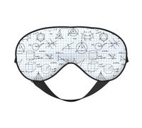Masque de sommeil pour homme et femme - Masque de sommeil doux pour les yeux de voyage équation mathématiques - Masque de sommeil occultant à boucle réglable pour homme et femme - Bandeau amusant pour