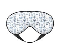 Masque de sommeil pour homme et femme - Masque de sommeil pour homme et femme - Motif ancre de phare avec boucle réglable - Masque de sommeil confortable pour homme et femme - Bandeau amusant pour