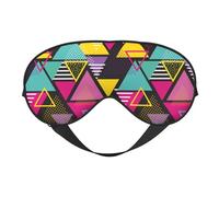 Masque de sommeil pour homme et femme - Masque de voyage classique coloré en forme de triangle pour les yeux - Masque de sommeil occultant à boucle réglable pour homme et femme - Bandeau amusant pour