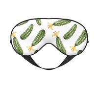 Masque de sommeil pour homme et femme - Masque de voyage doux à imprimé concombre vert pour le sommeil, masque de sommeil avec boucle réglable pour homme et femme, bandeau amusant pour jeux de fête