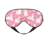 Masque de sommeil pour homme et femme - Masque de voyage doux en forme de couronne d'alpaga avec boucle réglable pour homme et femme, bandeau amusant pour jeux de fête