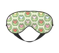 Masque de sommeil pour homme et femme - Masque de voyage doux en forme de grenouille joufflue pour les yeux - Masque de sommeil occultant à boucle réglable pour homme et femme - Bandeau amusant pour