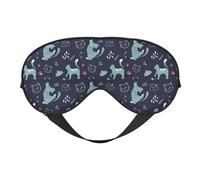 Masque de sommeil pour homme et femme - Masque de voyage doux et insolite avec motif de chat de dessin animé pour le sommeil, masque de sommeil avec boucle réglable pour homme et femme, bandeau