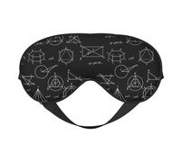 Masque de sommeil pour homme et femme - Masque de voyage doux noir avec motif équation mathématique, masque de voyage pour masque de sommeil occultant, boucle réglable pour homme et femme, bandeau