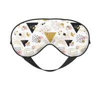 Masque de sommeil pour homme et femme - Masque de voyage doux pour les yeux à motif de triangle géométrique, masque de sommeil occultant, boucle réglable pour homme et femme, bandeau amusant pour les