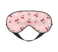 Masque de sommeil pour homme et femme - Masque de voyage doux pour les yeux à motif d'étoile rose baie, masque de sommeil occultant, boucle réglable pour homme et femme, bandeau amusant pour jeux de