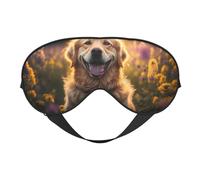 Masque de sommeil pour homme et femme - Masque de voyage doux pour les yeux avec motif coucher de soleil et marguerite - Masque de sommeil avec boucle réglable pour homme et femme - Bandeau amusant