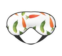 Masque de sommeil pour homme et femme - Masque de voyage doux pour les yeux de carotte et concombre, masque de sommeil occultant à boucle réglable pour homme et femme, bandeau amusant pour les jeux de