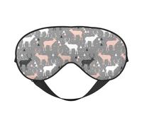 Masque de sommeil pour homme et femme - Masque de voyage doux pour les yeux de cerf géométrique triangle pour le sommeil, masque de sommeil à boucle réglable pour homme et femme, bandeau amusant pour