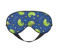 Masque de sommeil pour homme et femme - Masque de voyage doux pour les yeux de lézard caméléon amusant pour le sommeil, masque de sommeil avec boucle réglable pour homme et femme, bandeau amusant pour