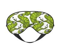 Masque de sommeil pour homme et femme - Masque de voyage doux pour les yeux de lézard caméléon vert pour le sommeil, masque de sommeil avec boucle réglable pour homme et femme, bandeau amusant pour