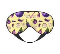 Masque de sommeil pour homme et femme - Masque de voyage doux violet aubergine pour dormir - Masque de sommeil avec boucle réglable pour homme et femme - Bandeau amusant pour jeux de fête