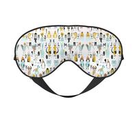 Masque de sommeil pour homme et femme Motif alphabet