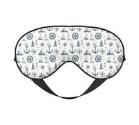 Masque de sommeil pour homme et femme - Motif ancre de navigation avec boucle réglable - Masque de sommeil occultant confortable pour homme et femme - Bandeau amusant pour jeux de fête