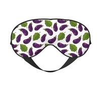 Masque de sommeil pour homme et femme - Motif aubergine - Boucle souple réglable - Masque de sommeil pour homme et femme - Bandeau amusant pour jeux de fête