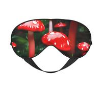 Masque de sommeil pour homme et femme, motif champignons rouges, 100 % occultant, sans pression sur les yeux, doux et respirant
