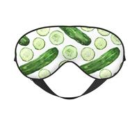 Masque de sommeil pour homme et femme - Motif concombre amusant - Boucle réglable - Masque de sommeil occultant - Masque de sommeil doux pour homme et femme - Bandeau amusant pour jeux de fête