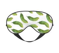 Masque de sommeil pour homme et femme - Motif concombre - Masque de voyage doux pour les yeux - Masque de sommeil occultant à boucle réglable pour homme et femme - Bandeau amusant pour les jeux de