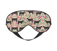 Masque de sommeil pour homme et femme Motif fleur de vache