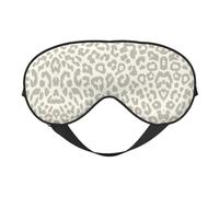 Masque de sommeil pour homme et femme Motif léopard Marron